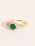 Sunny Ring - Green Onyx - front view