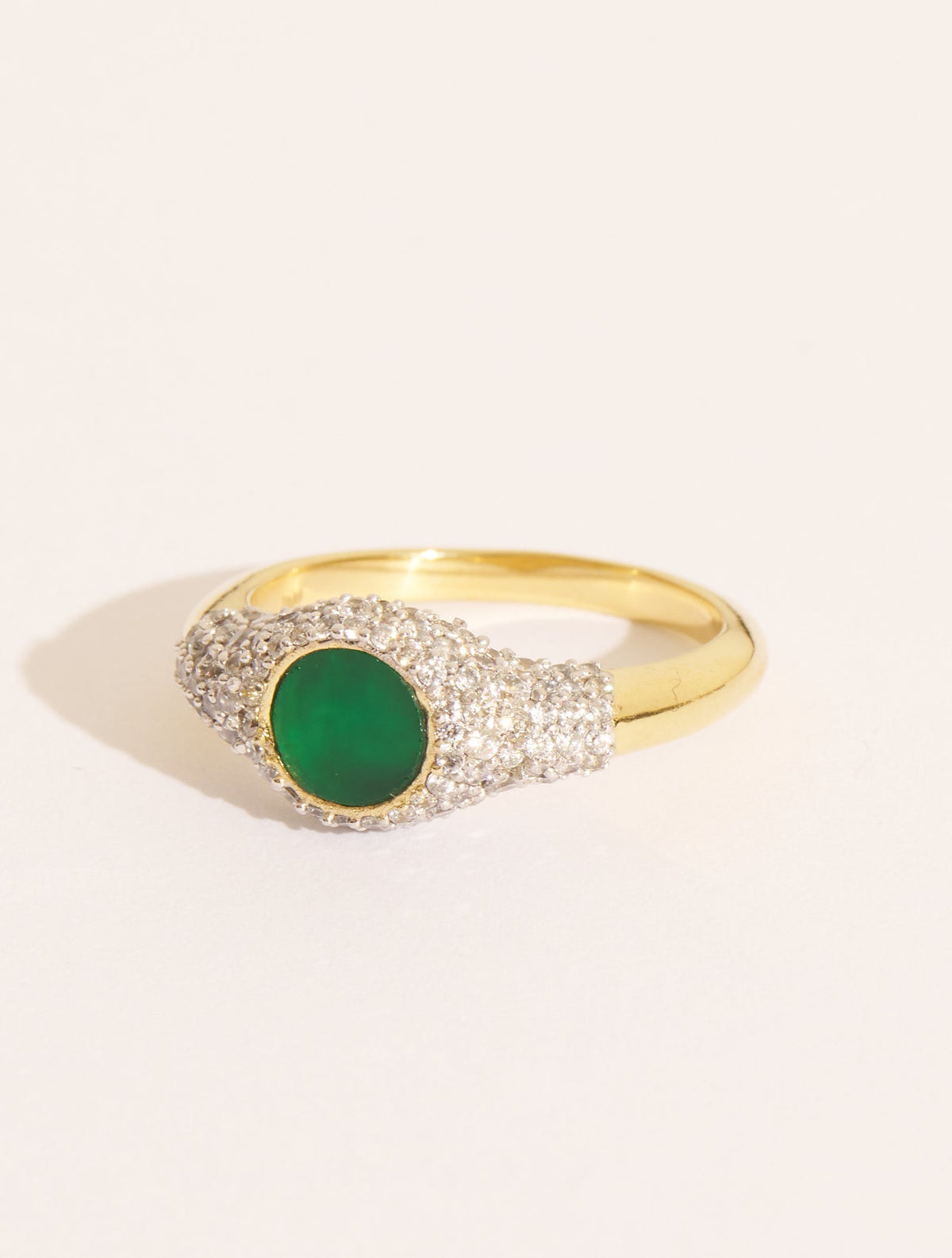 Sunny Ring - Green Onyx - front view