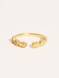 Tara Ring - White Zircons - front view