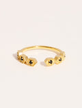 Tara Ring - Black Zircons - front view