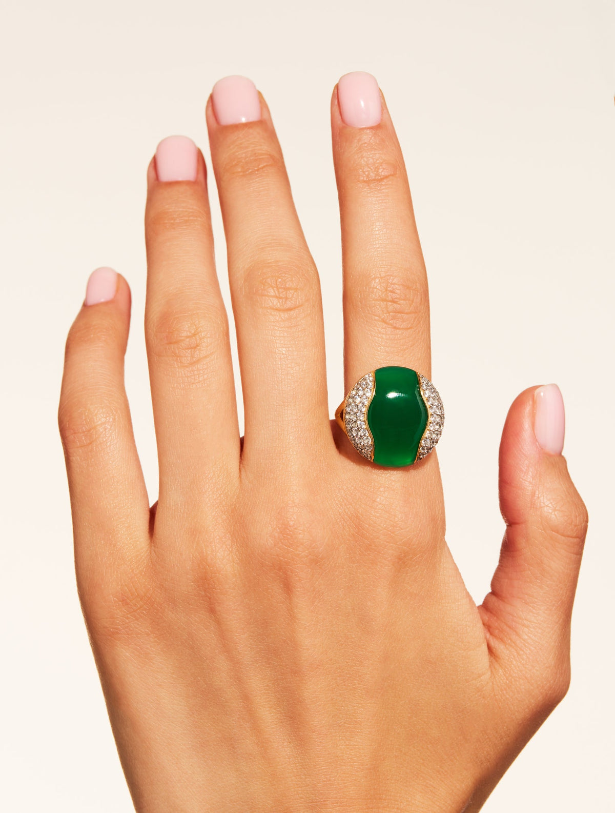 Vertige Ring - Green Onyx - detail view