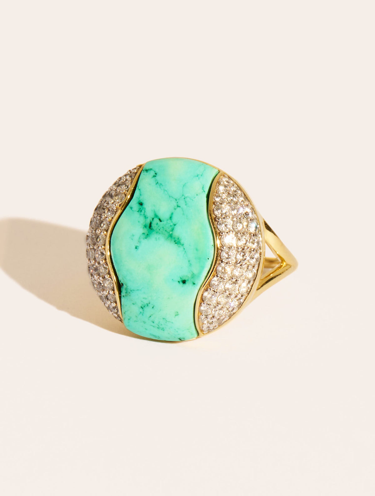 Vertige Ring - Turquoise - front view
