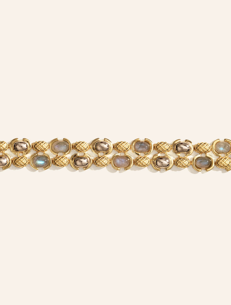 Amara Bracelet - Labradorite - front view