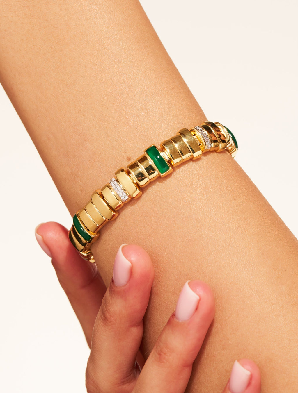Empreinte Bracelet - Green Onyx - detail view