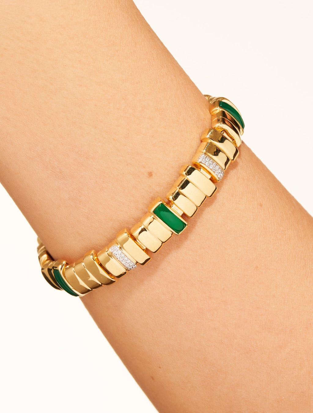 Empreinte Bracelet - Green Onyx - alternate view
