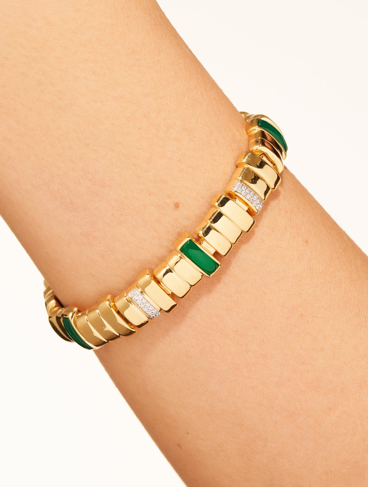 Empreinte Bracelet - Green Onyx - alternate view