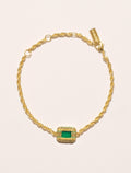 Karma Bracelet - Green Onyx - front view
