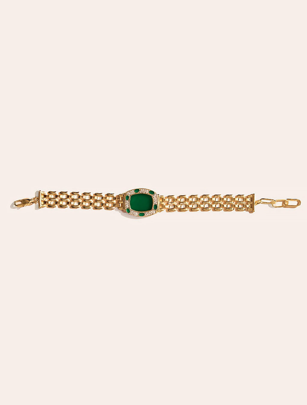 Ranee Bracelet - Green Onyx - detail view