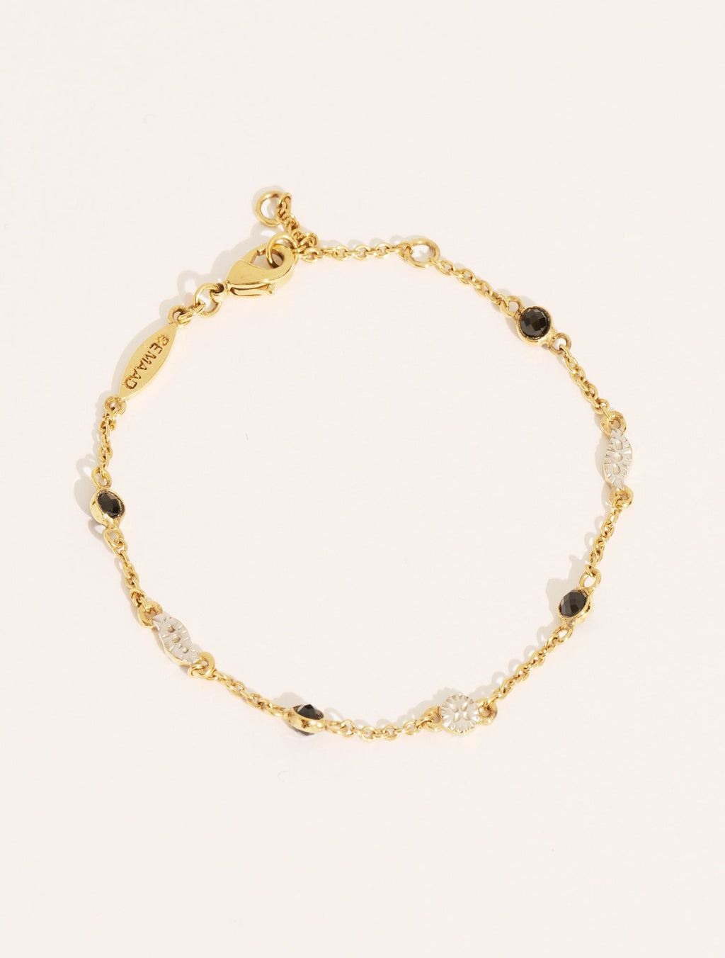 Sitara Bracelet - Black Zircons - front view