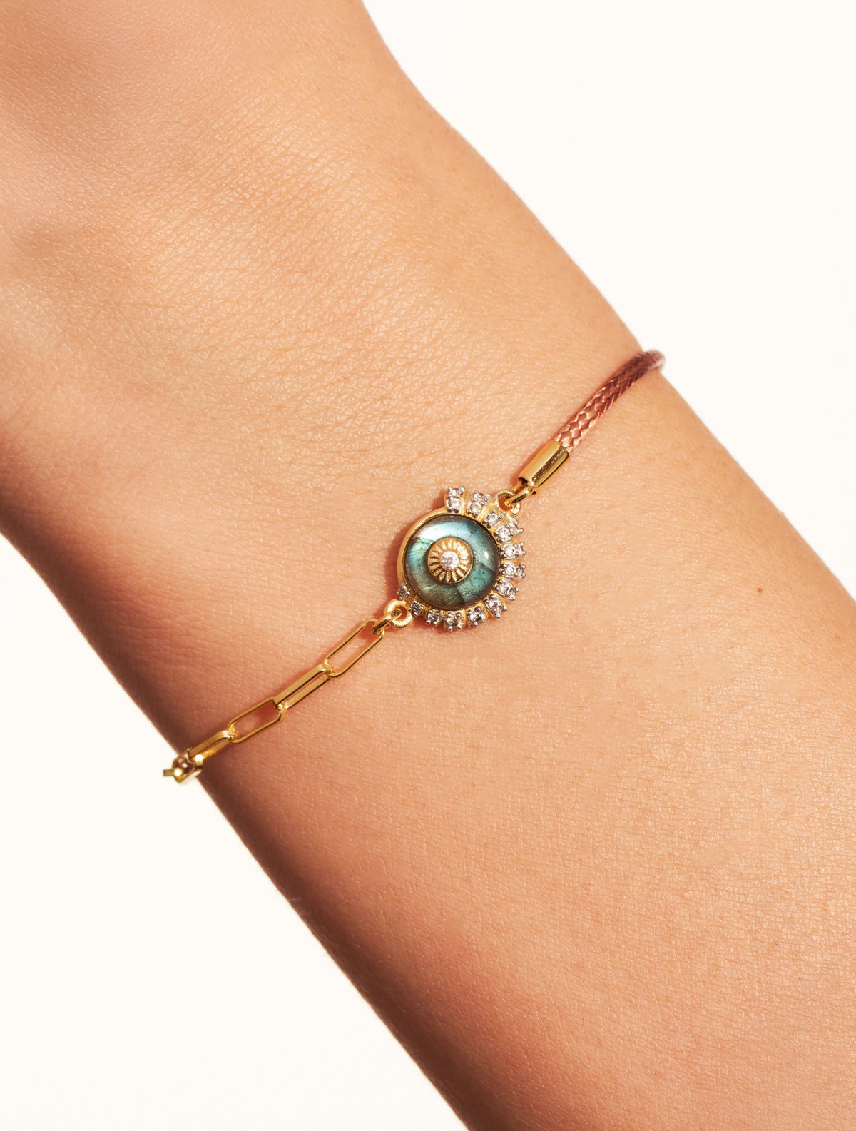 Coquillage Bracelet - Beige/Labradorite - alternate view