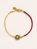 Coquillage Bracelet - Bordeaux/Labradorite - front view