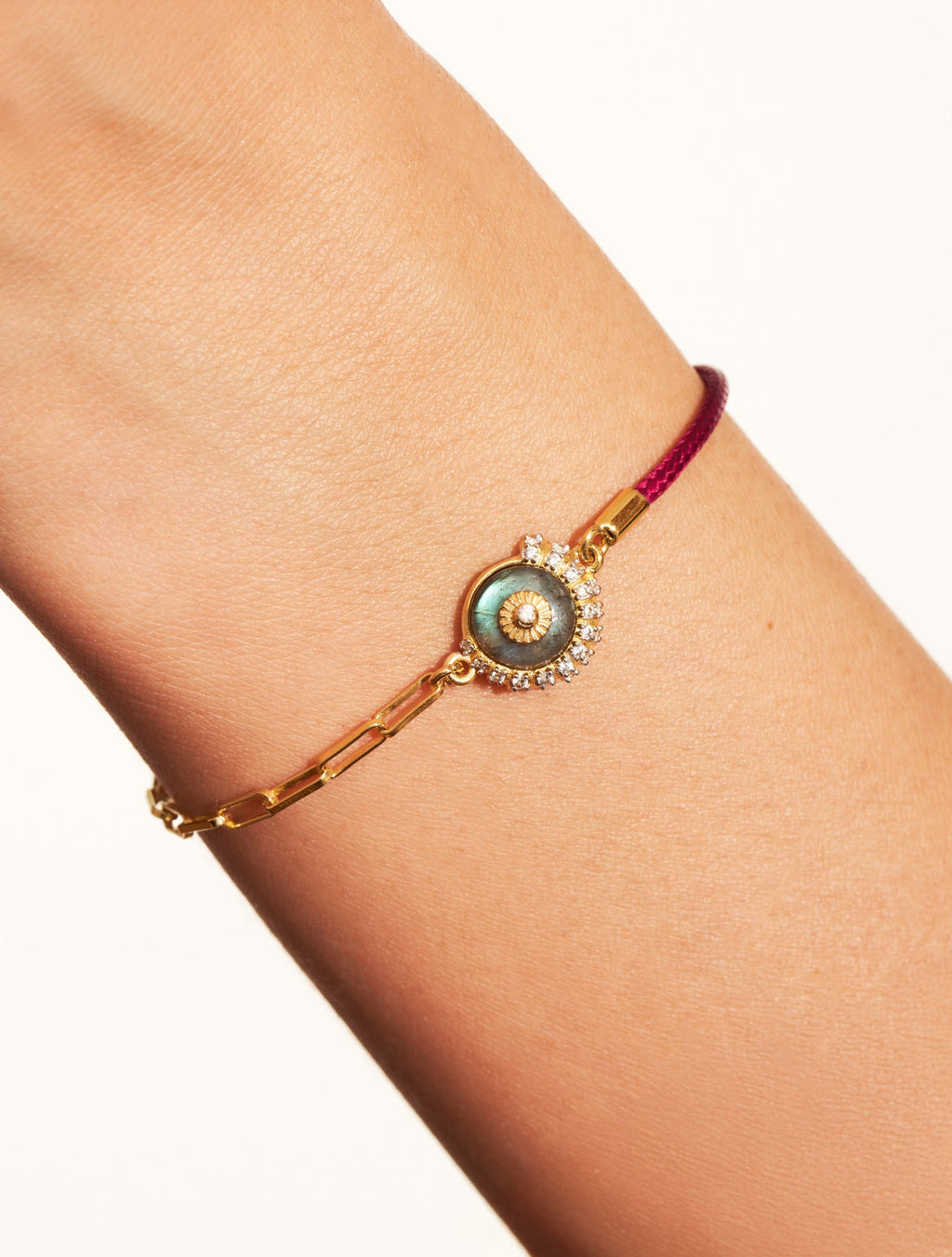 Coquillage Bracelet - Bordeaux/Labradorite - alternate view