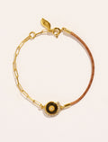 Coquillage Bracelet - Golden Beige/Obsidienne - front view