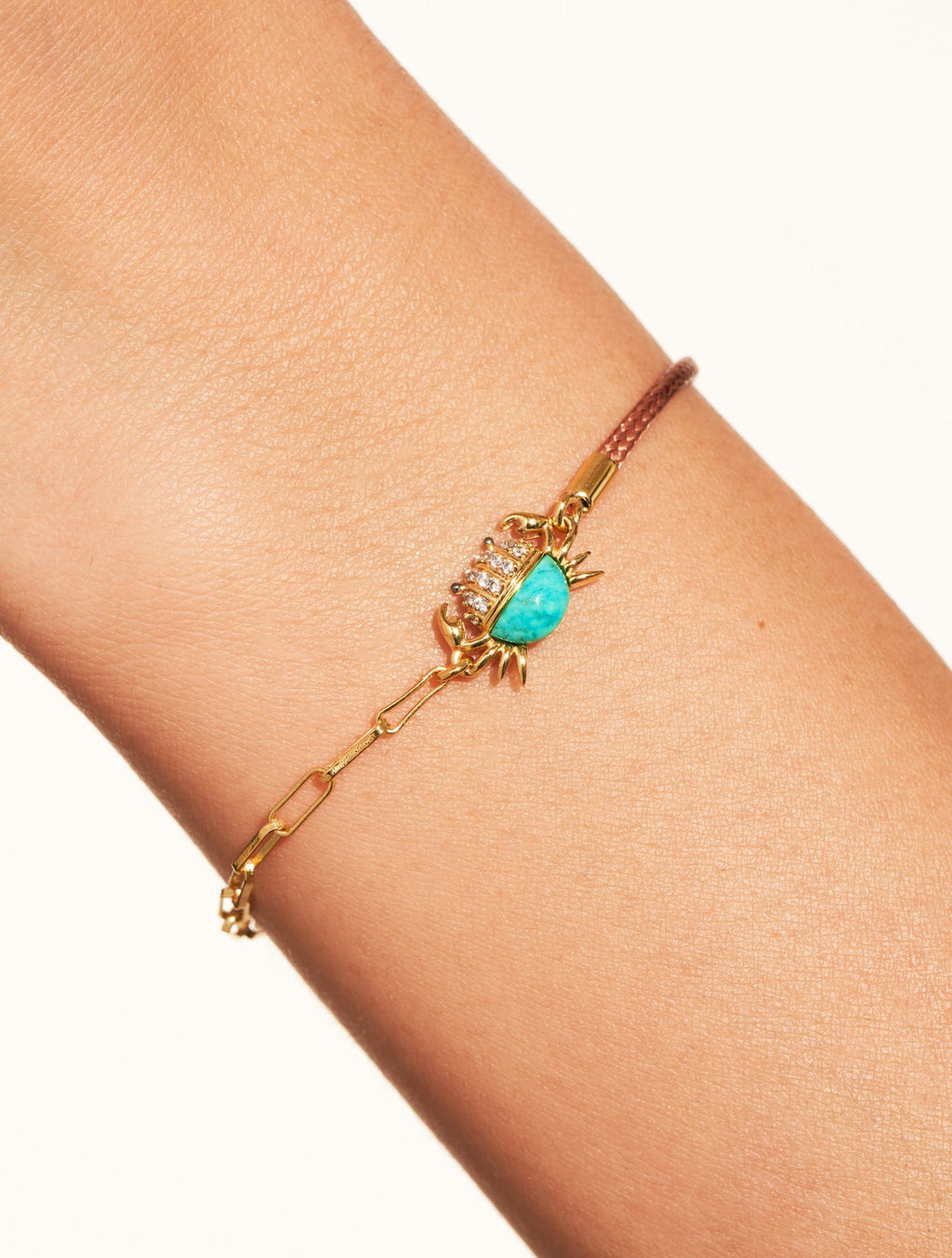 Crabe Bracelet - Beige/Turquoise - alternate view