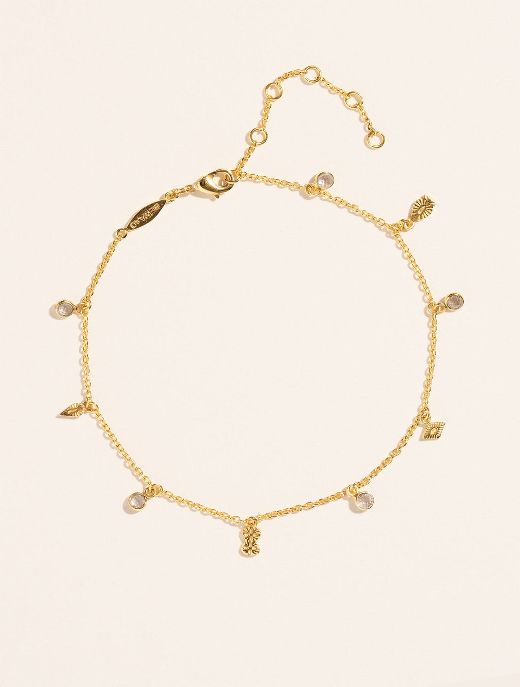 Of Bracelet - Ankle Nati - White Zircons - front view