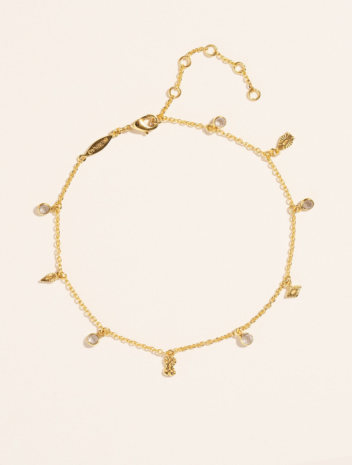Of Bracelet - Ankle Nati - White Zircons - front view