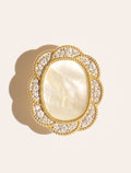 Broche Esmée - Mother-of-pearl - front view