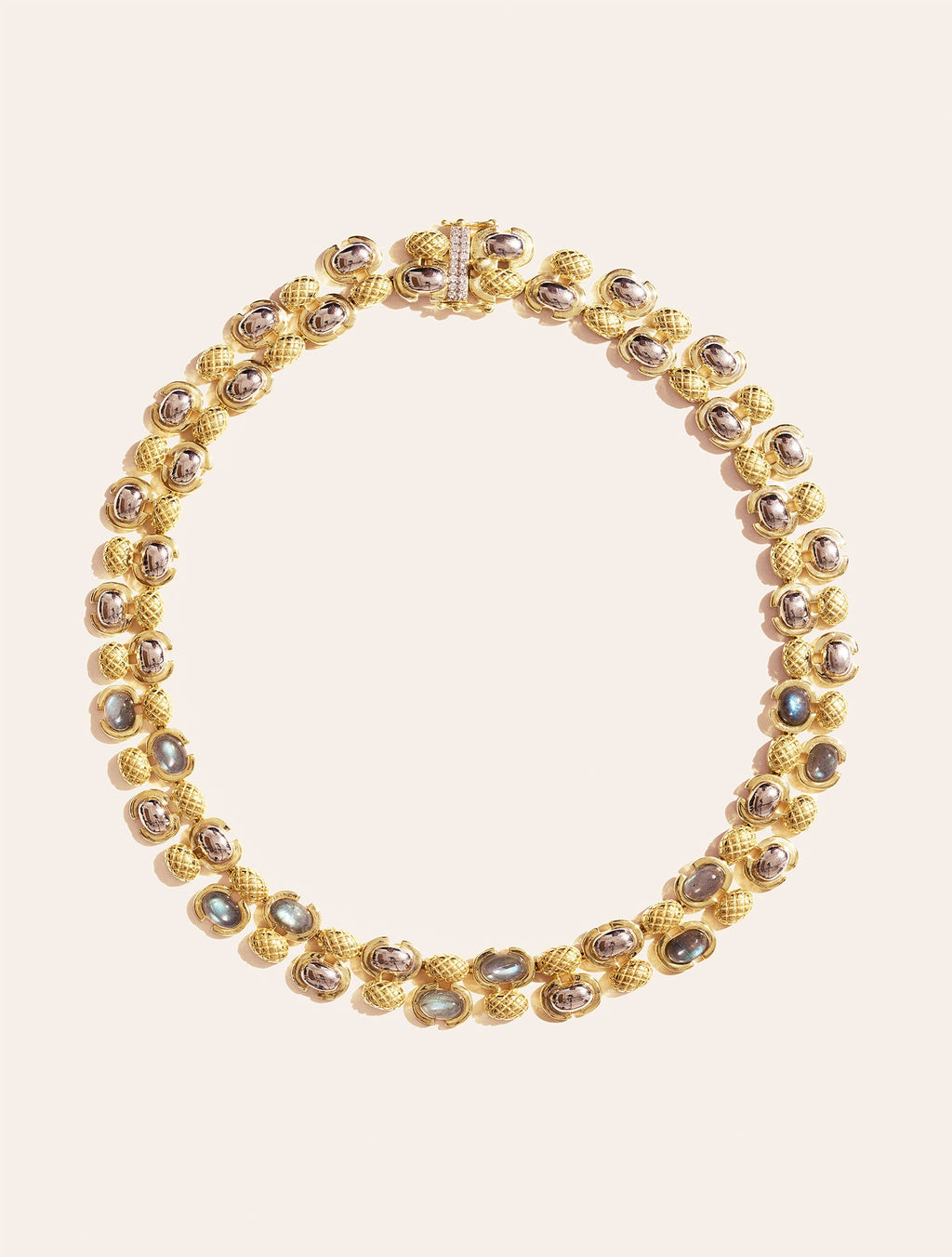 Amara Necklace - Labradorite - front view