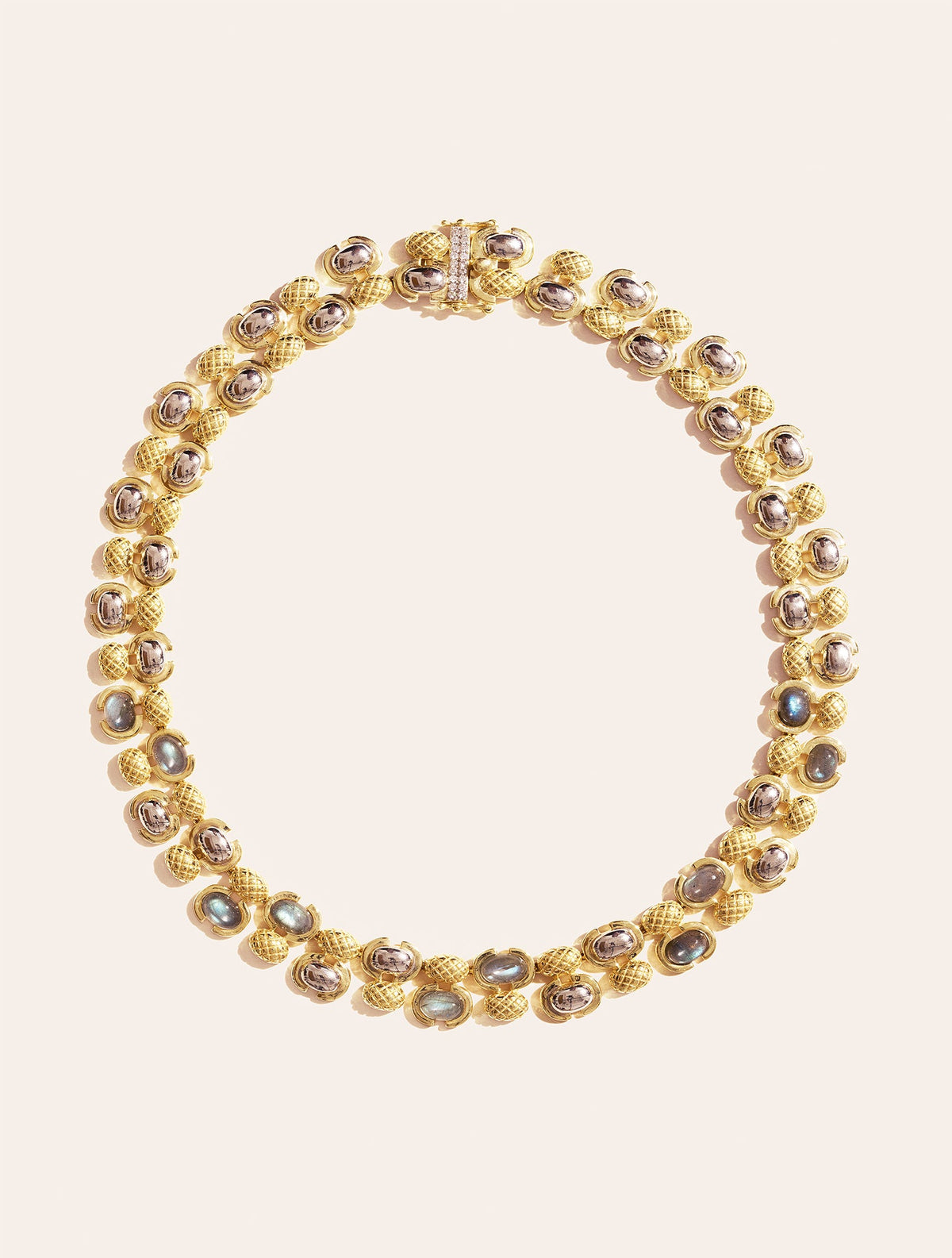 Amara Necklace - Labradorite - front view