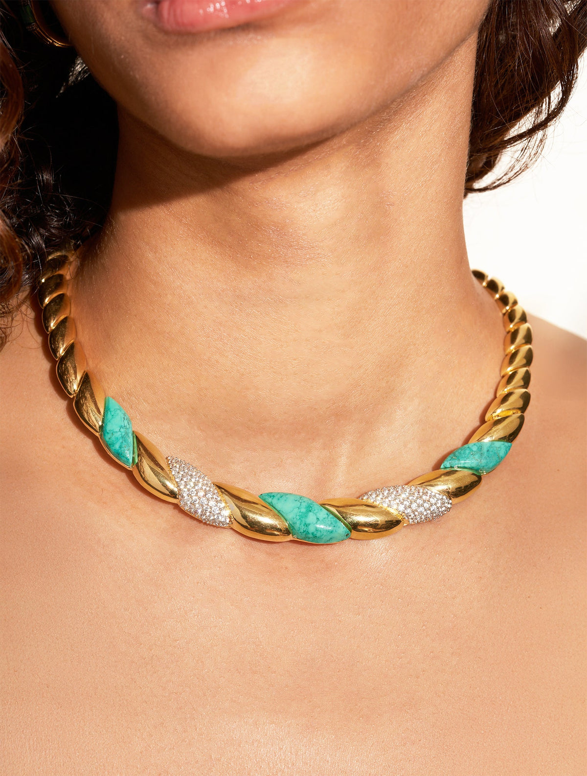 Amenza Necklace - Turquoise - alternate view