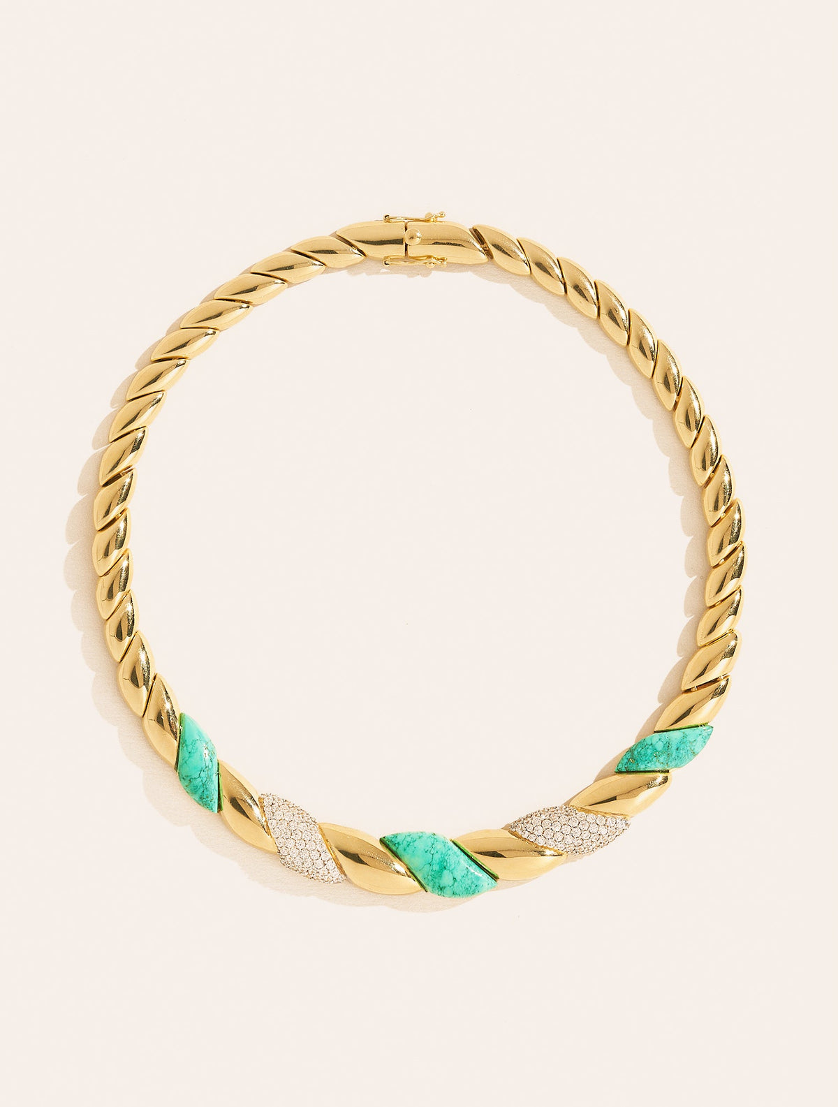 Amenza Necklace - Turquoise - front view