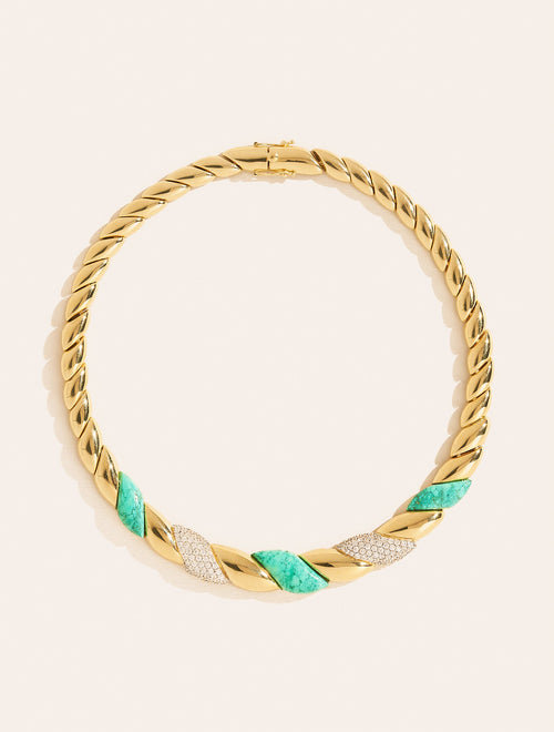 Amenza Necklace - Turquoise - front view
