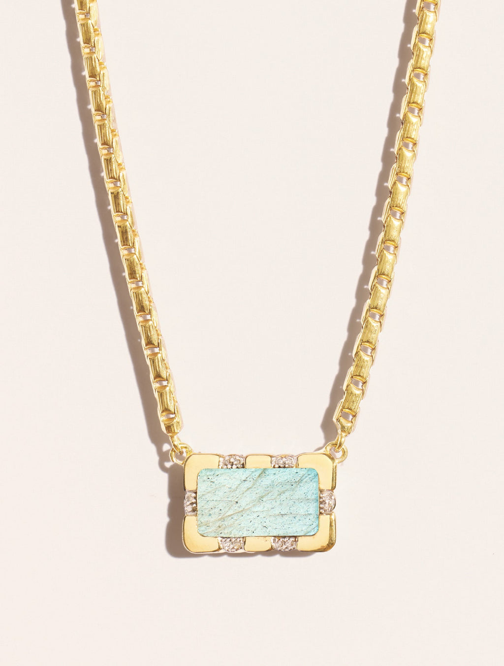 Bianca Necklace - Labradorite - front view