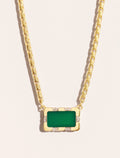Bianca Necklace - Green Onyx - front view