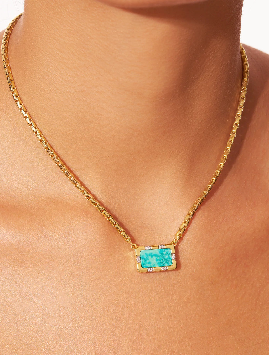 Bianca Necklace - Turquoise - alternate view