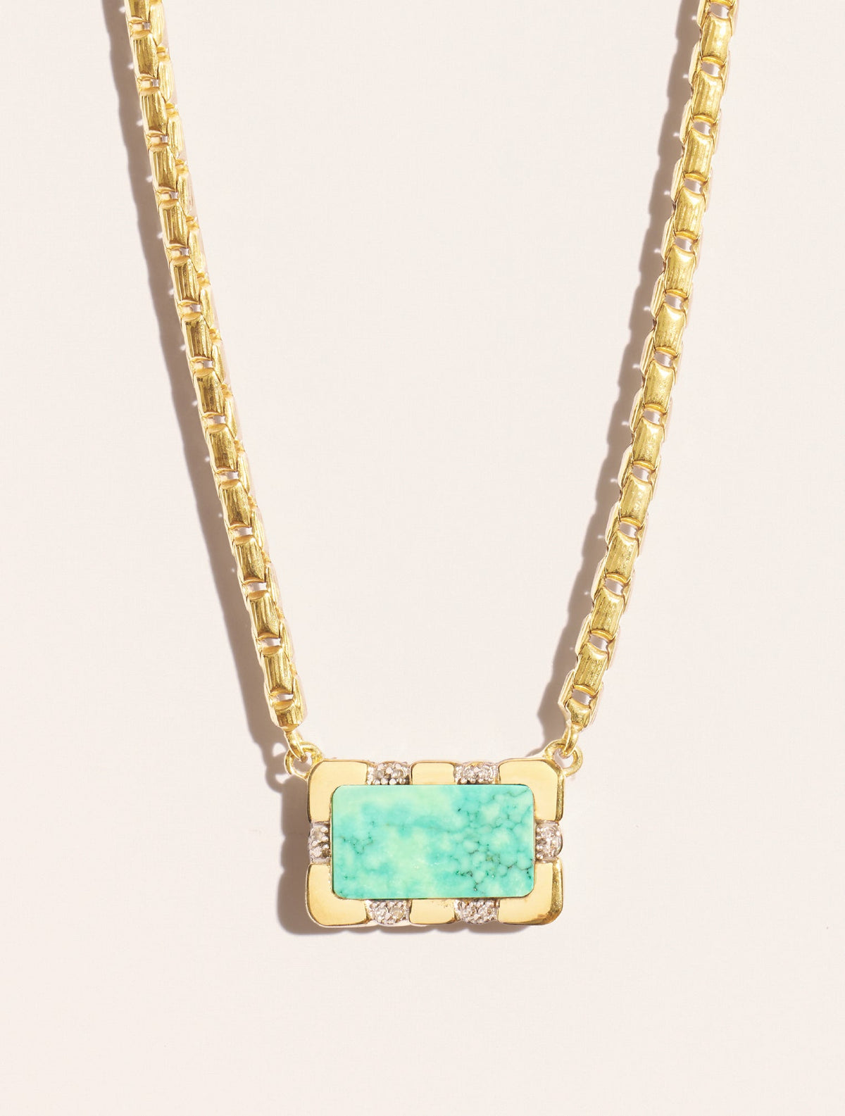 Bianca Necklace - Turquoise - front view