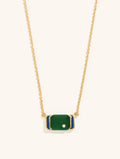 Berry Necklace - Green Onyx - front view