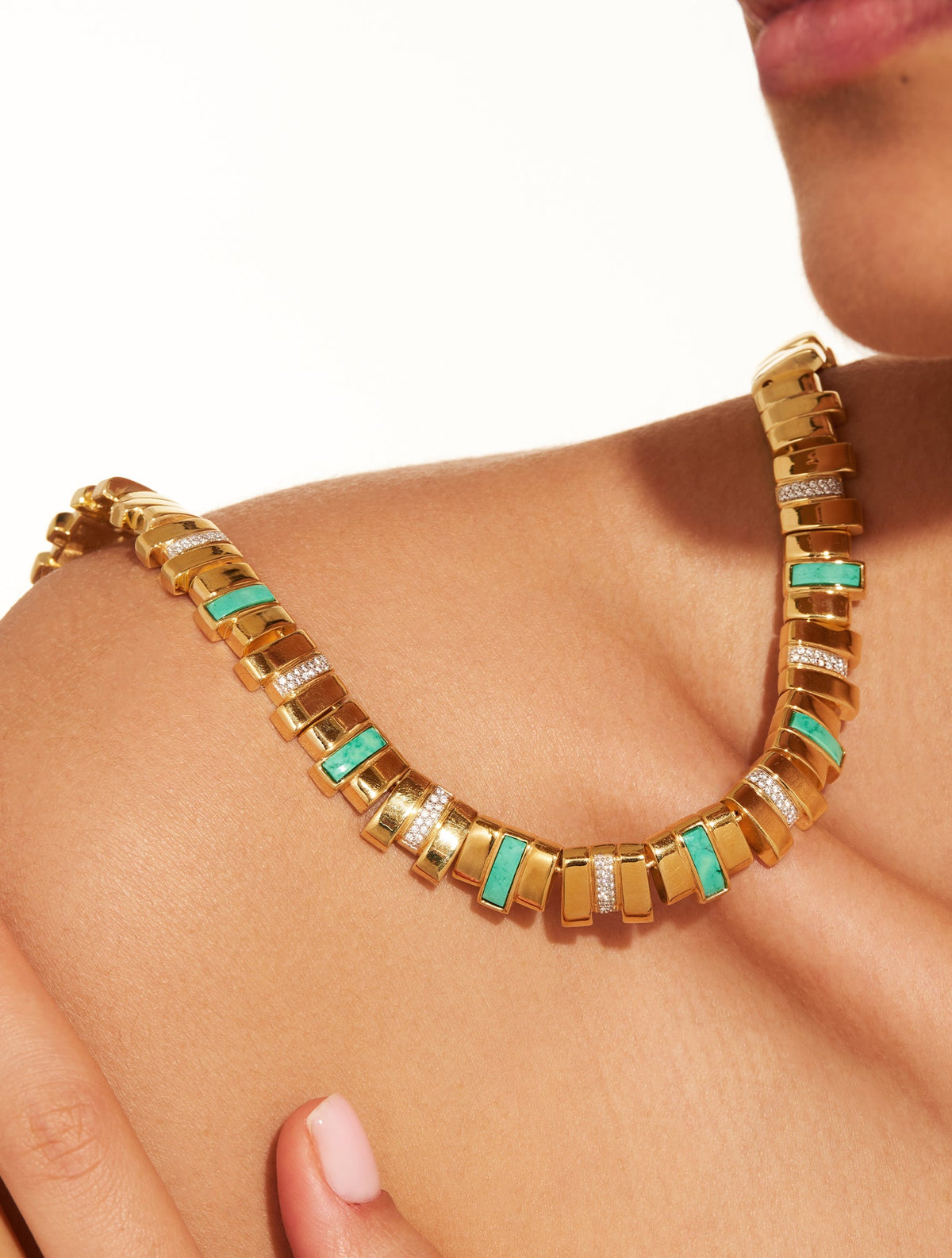 Empreinte Necklace - Turquoise - detail view