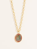 Hera Necklace - Labradorite - front view