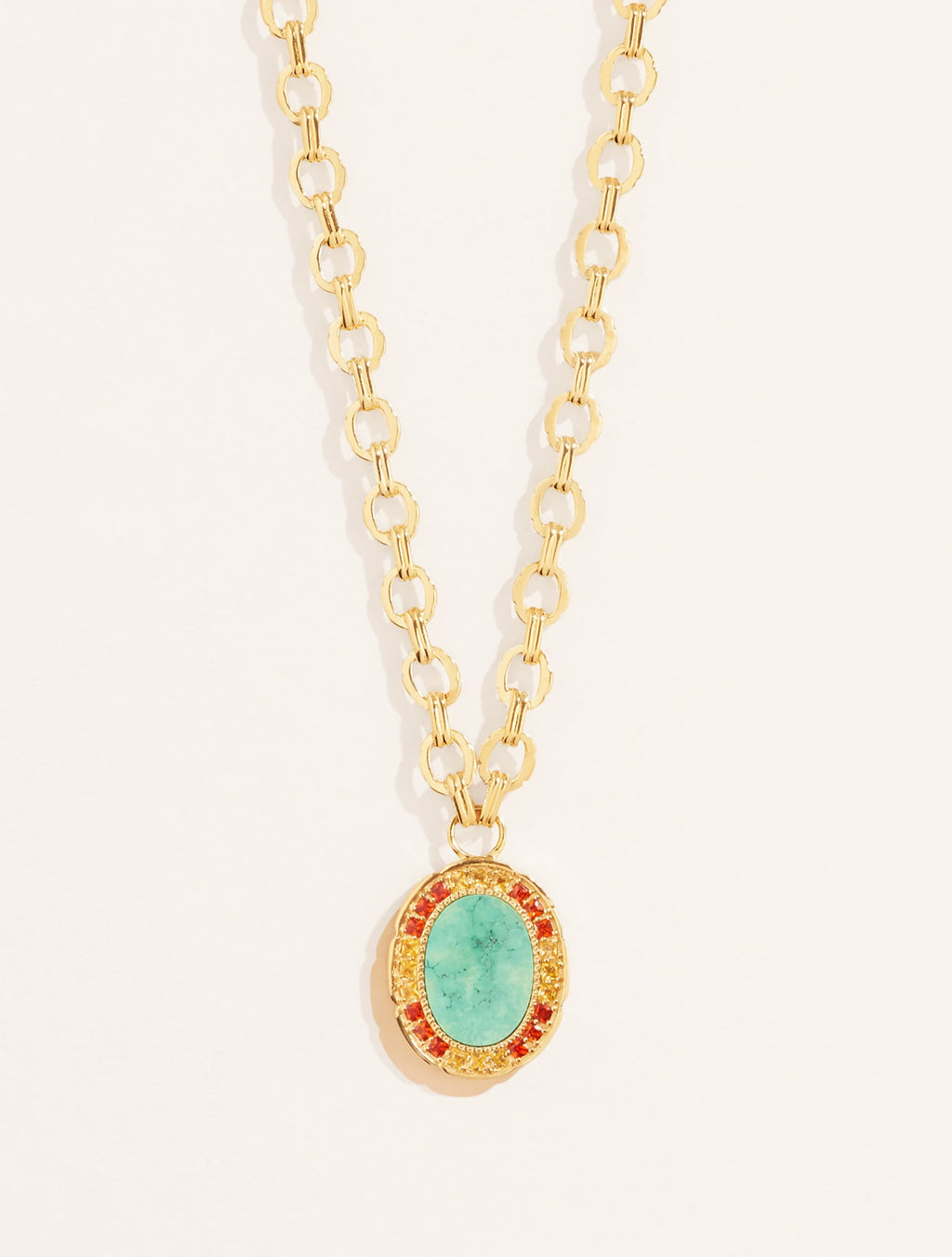 Hera Necklace - Turquoise - front view