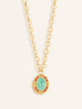 Hera Necklace - Turquoise - front view