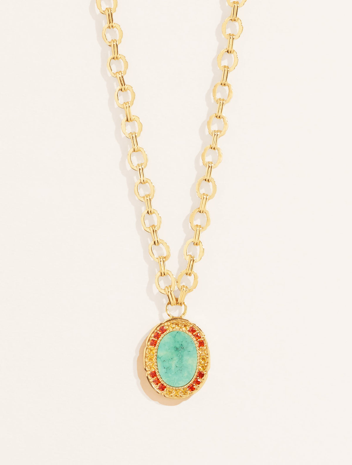 Hera Necklace - Turquoise - front view