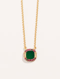 Idylle Necklace - Green Onyx - front view