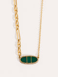 Izy Necklace - Green Onyx - front view
