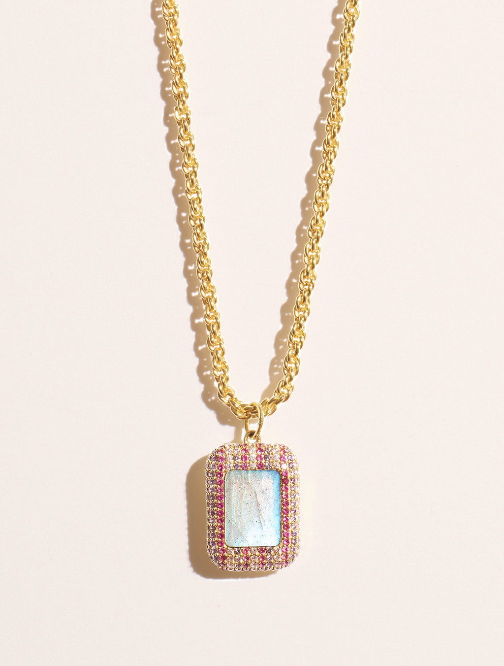 Karma Necklace - Labradorite - front view