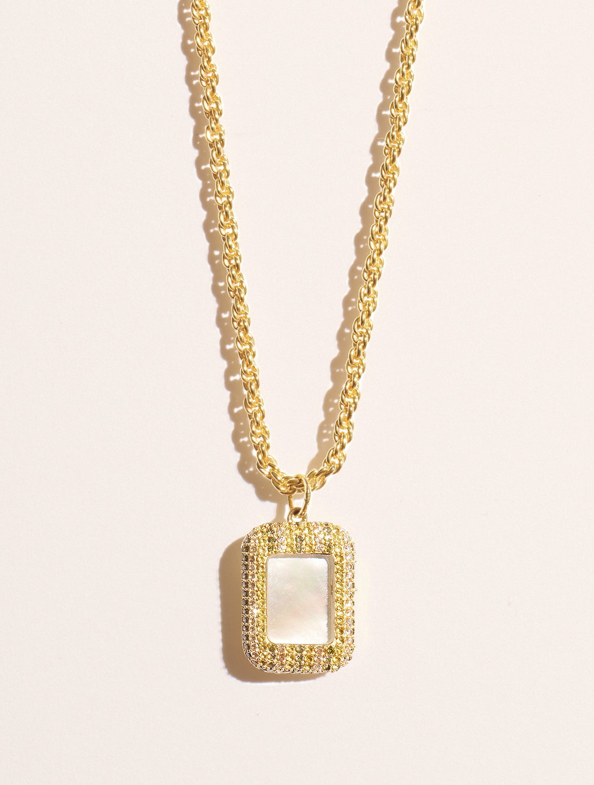 Karma Necklace - Mother-of-pearl - front view