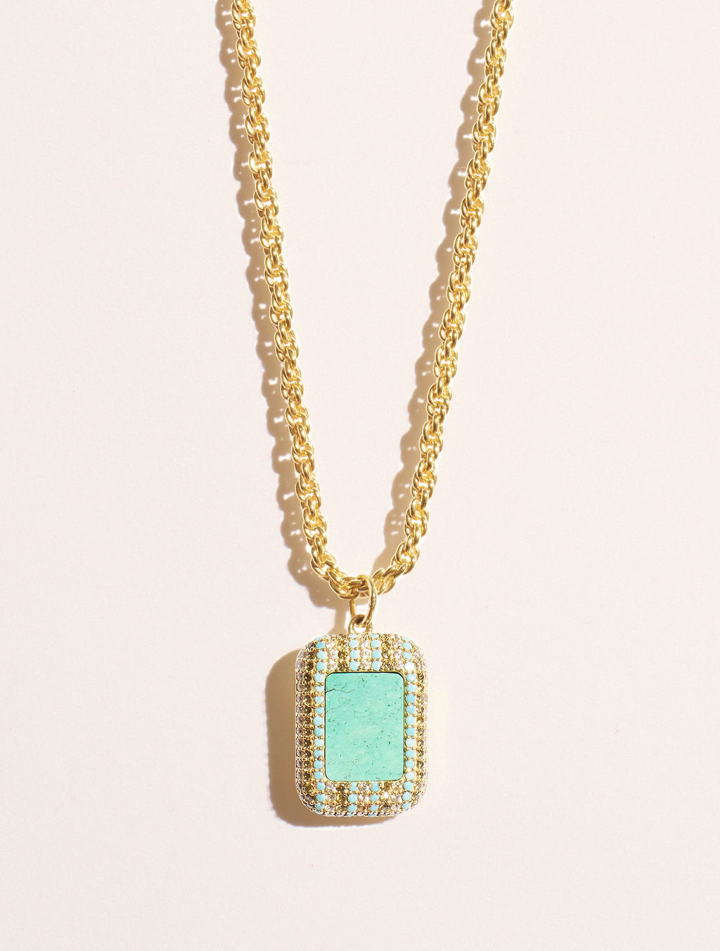 Karma Necklace - Turquoise - front view