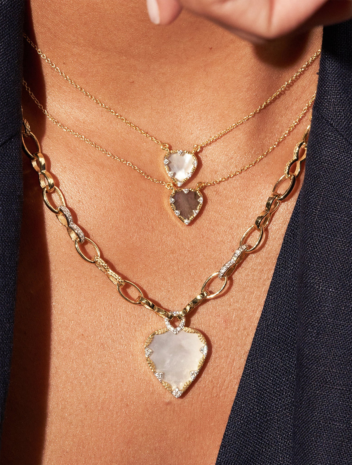 Lima Necklace - Labradorite - alternate view
