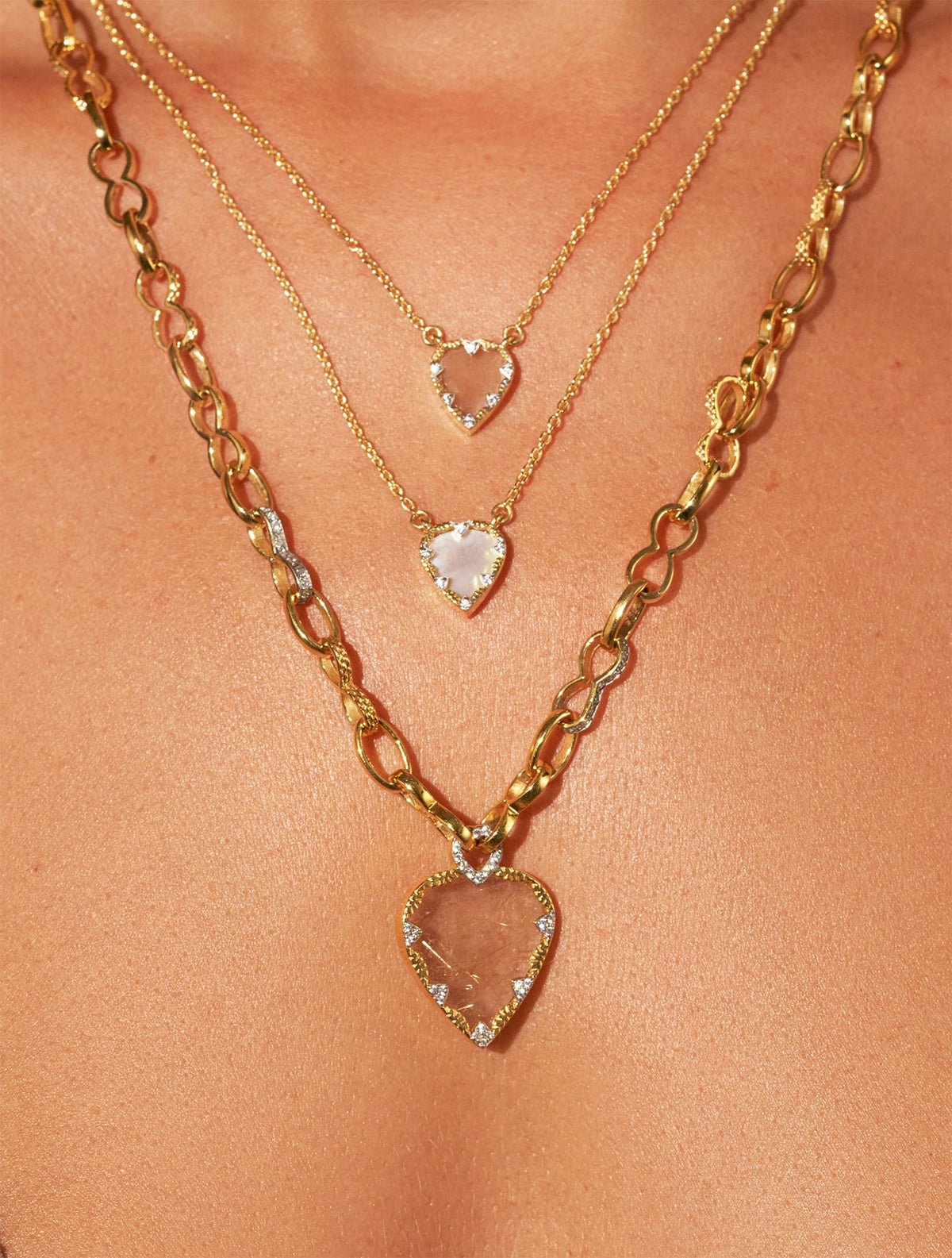 Lima Long Necklace - Rutilated quartz Golden - alternate view