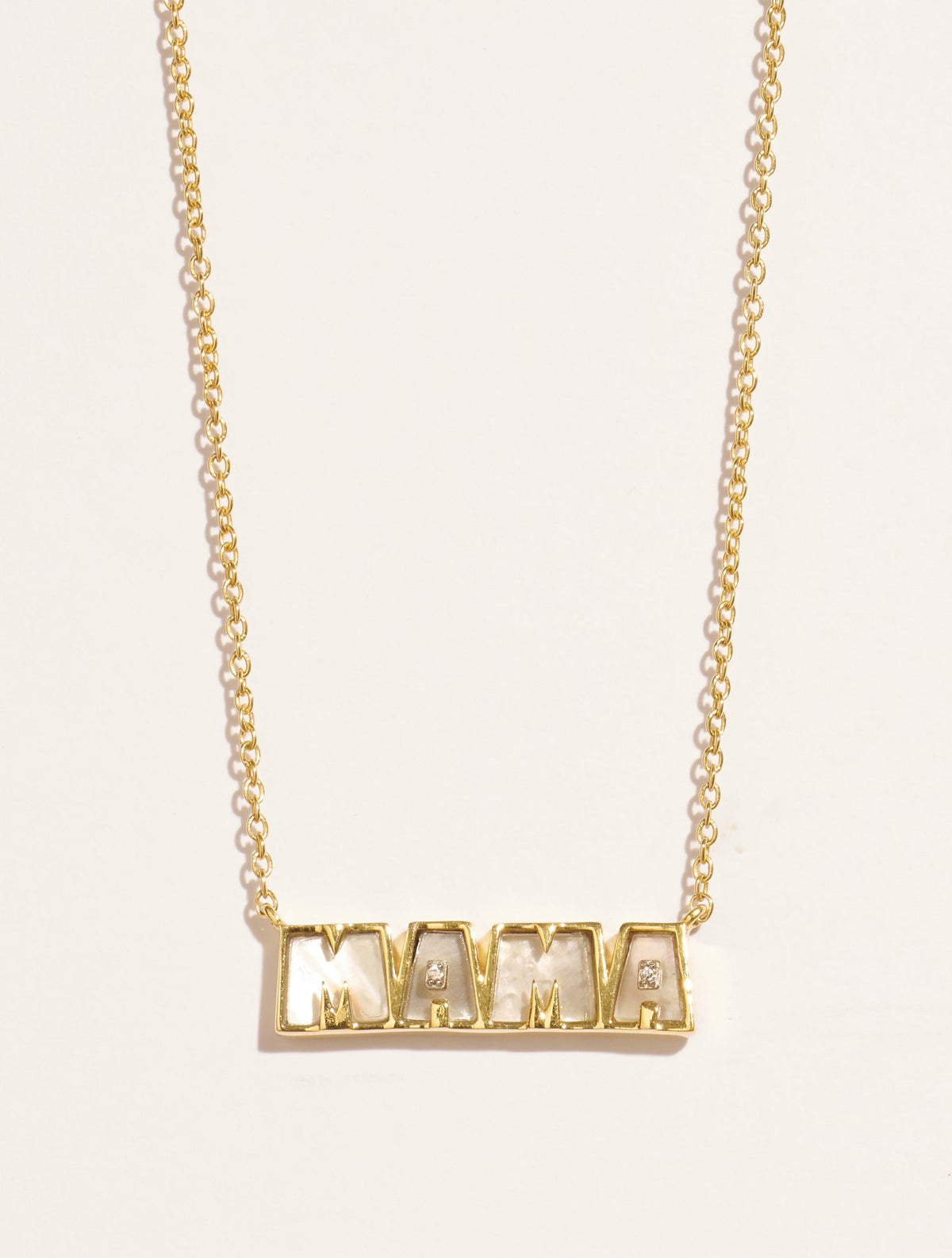 Mama Necklace - Mother-of-pearl - front view