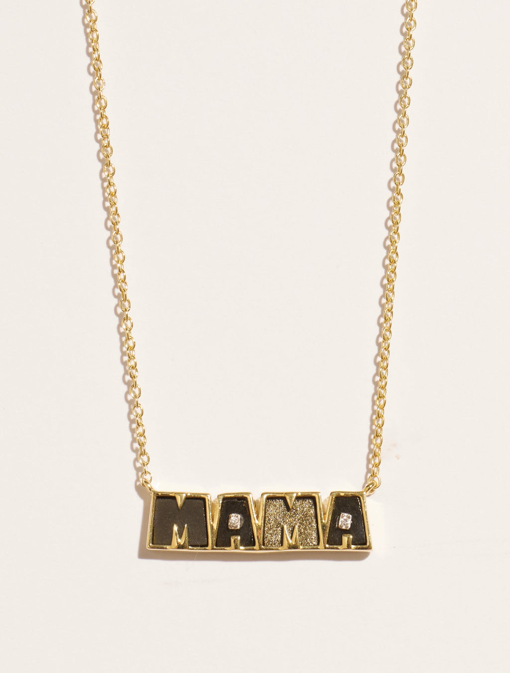 Mama Necklace - Golden Obsidienne - front view