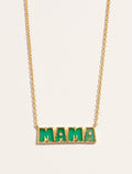 Mama Necklace - Green Onyx - front view