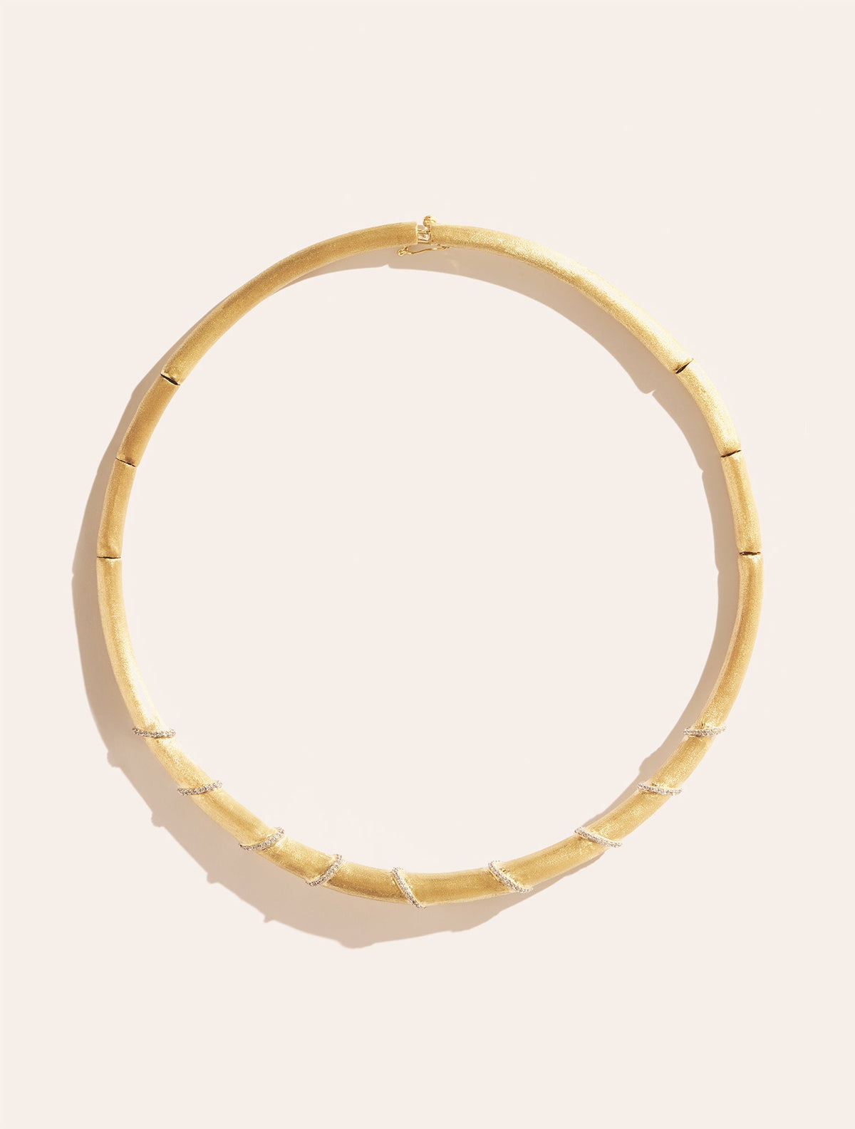 Minuit Necklace - White Zircons - front view