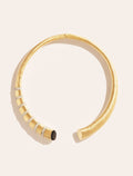 Torque Necklace - Minuit - Golden Obsidienne - front view