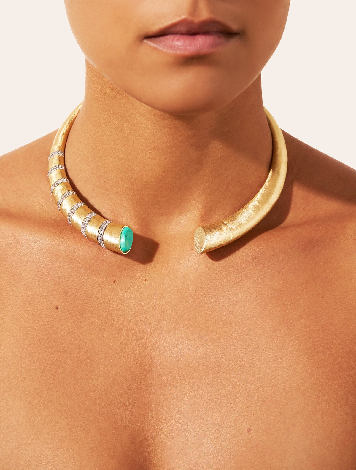 Torque Necklace - Minuit - Turquoise - detail view