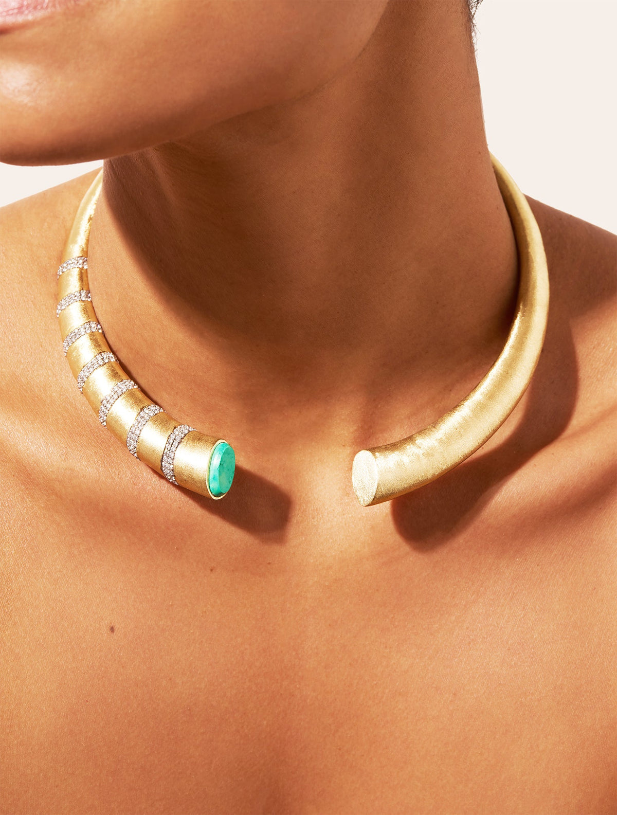 Torque Necklace - Minuit - Turquoise - alternate view